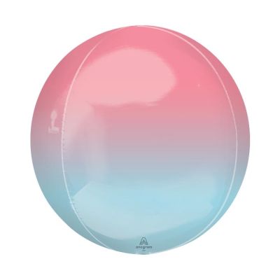 Blue & Pink Ombre Round Orbz Balloon