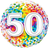 Age Birthday Confetti Balloon Gift ( Age 18, 30, 50, 60, 70, 80, 100 Available)