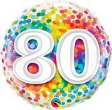 Age Birthday Confetti Balloon Gift ( Age 18, 30, 50, 60, 70, 80, 100 Available)