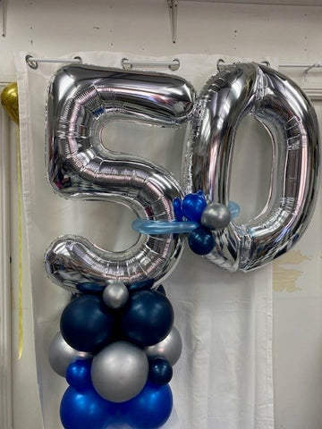 Double Number Small Balloon Marquee
