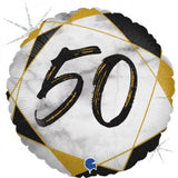 50 Black & Gold Grabo Foil Balloon