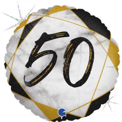 50 Black & Gold Grabo Foil Balloon