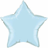 Pearl Light Blue Star Foil Balloon