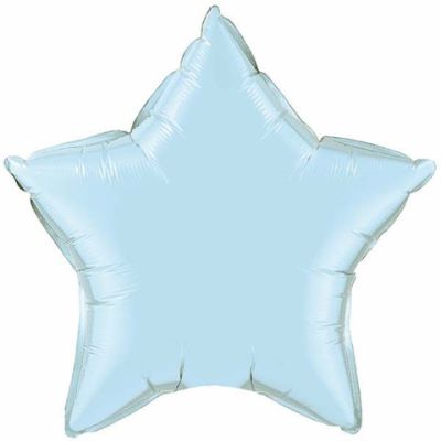 Pearl Light Blue Star Foil Balloon