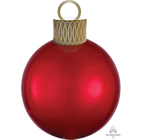 Red Christmas Orbz Ornament Foil Balloon