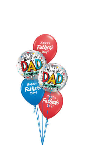 Thank You Dad for Everything Fathers Day Balloon Bouquet