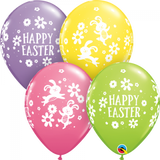 3 x Happy Easter Latex Balloons (2 - 3 Days float time)