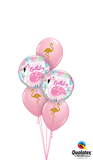 Pink Flamingos Happy Birthday Balloon Bouquet