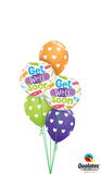 Get Well Soon Band Aid Hearts Balloon Bouquet