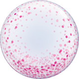 Personalised Pink Confetti Bubble Balloon