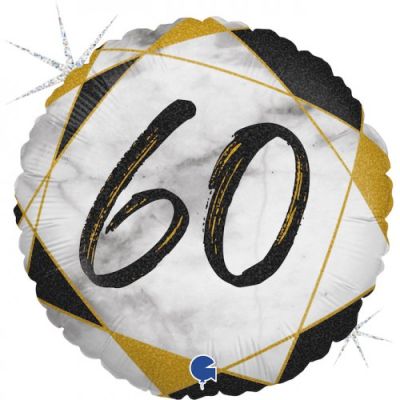60 Black & Gold Grabo Foil Balloon