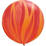Red & Orange Agate (75cm) Latex Balloon