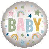 BABY Rainbow & Stars 46cm Foil Balloon