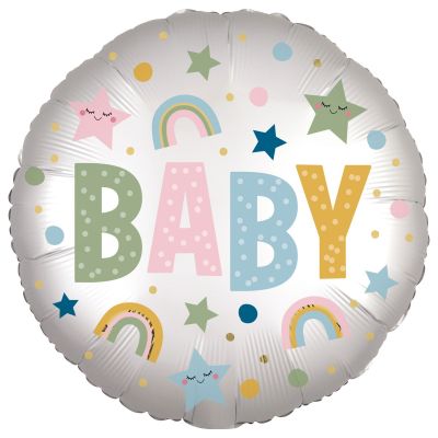 BABY Rainbow & Stars 46cm Foil Balloon
