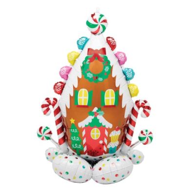 Christmas Gingerbread House AirLoonz Balloon Gift