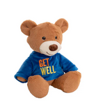 Teddy Bear Caleb w Get Well T-Shirt Blue