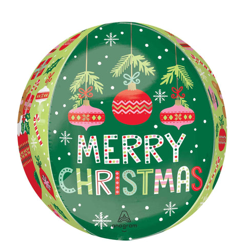 Merry Christmas Decorations Orbz Foil Balloon