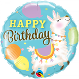 Happy Birthday Baby Llama Foil Balloon