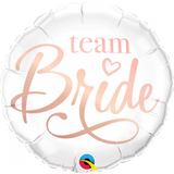 Team Bride Heart Foil Balloon