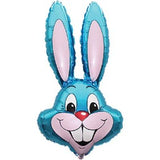 Blue Easter Bunny Head Balloon