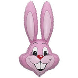 Pink Easter Bunny Head Balloon