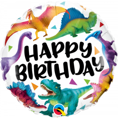 Happy Birthday Dinosaurs Foil Balloon