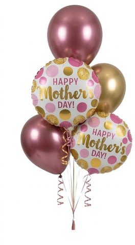 Pink & Gold Mothers Day Balloon Bouquet