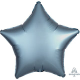 Satin Luxe Steel Blue Foil Star Balloon