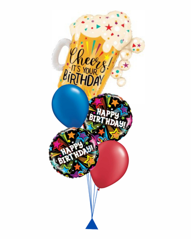 Cheers! It’s Your Birthday Balloon Bouquet - Brisbane Balloons
