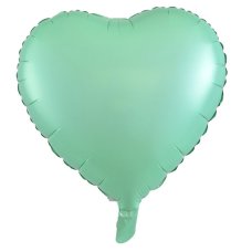 Matte Pastel Mint Heart 46cm Foil Balloon