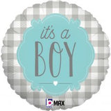 It's a Boy Buffalo Plaid Foil Balloon