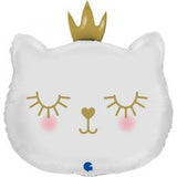 Princess White Cat Balloon Shape