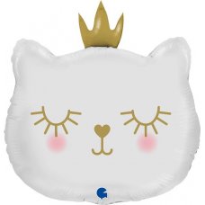 Princess White Cat Balloon Shape
