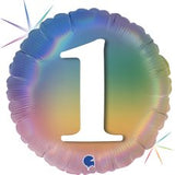 Ombre Rainbow Age Birthday Balloon Bouquet (Ages 1 - 9 Available)