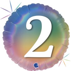 2nd Birthday Ombre Foil Balloon