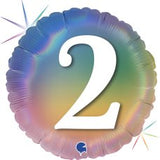 Ombre Rainbow Age Birthday Balloon Bouquet (Ages 1 - 9 Available)