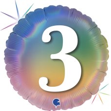 3rd Birthday Ombre Foil Balloon