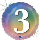 Ombre Rainbow Age Birthday Balloon Bouquet (Ages 1 - 9 Available)