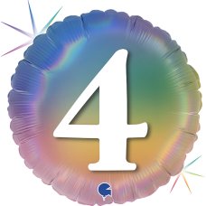 4th Birthday Ombre Foil Balloon