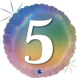 5th Birthday Ombre Foil Balloon