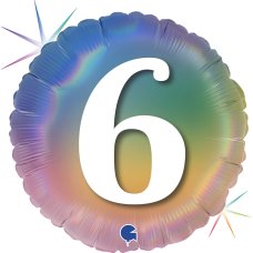 6th Birthday Ombre Foil Balloon