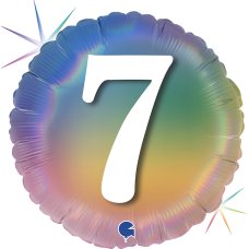 7th Birthday Ombre Foil Balloon