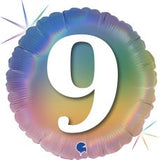 Ombre Rainbow Age Birthday Balloon Bouquet (Ages 1 - 9 Available)