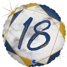 18 Navy & Gold Grabo Foil Balloon