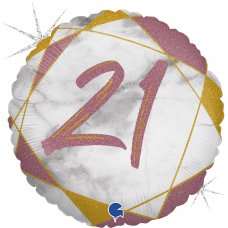 21 Rose Gold Grabo Foil Balloon