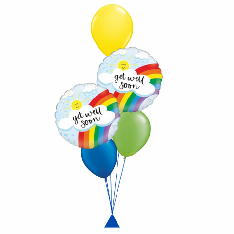 Get Well Soon Sunshine Clouds Balloon Bouquet