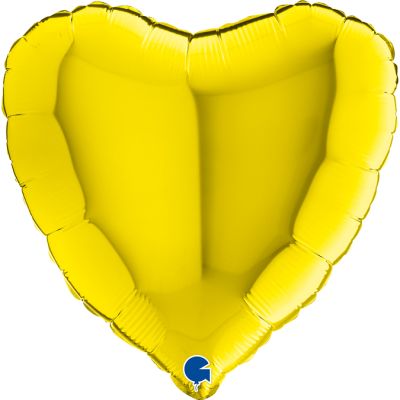 Citrine Yellow Heart Foil Balloon