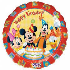 Mickey Happy Birthday Foil Balloon