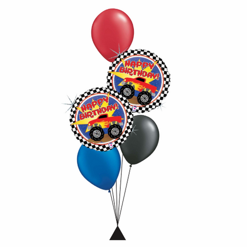 Monster Truck Happy Birthday Balloon Bouquet