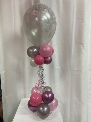 Table Stand with Printed Happy Birthday Latex